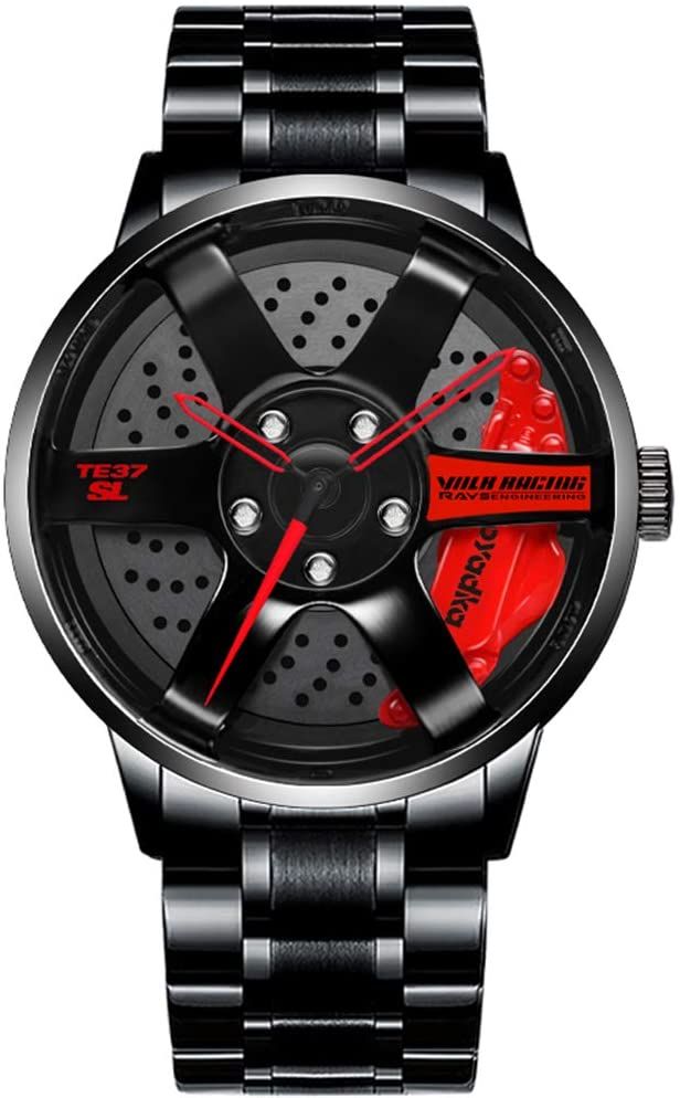 Men's steel wheel watch