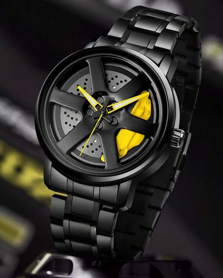 Men's steel wheel watch