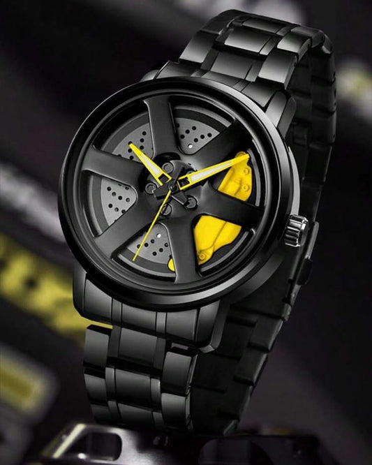 Men's steel wheel watch